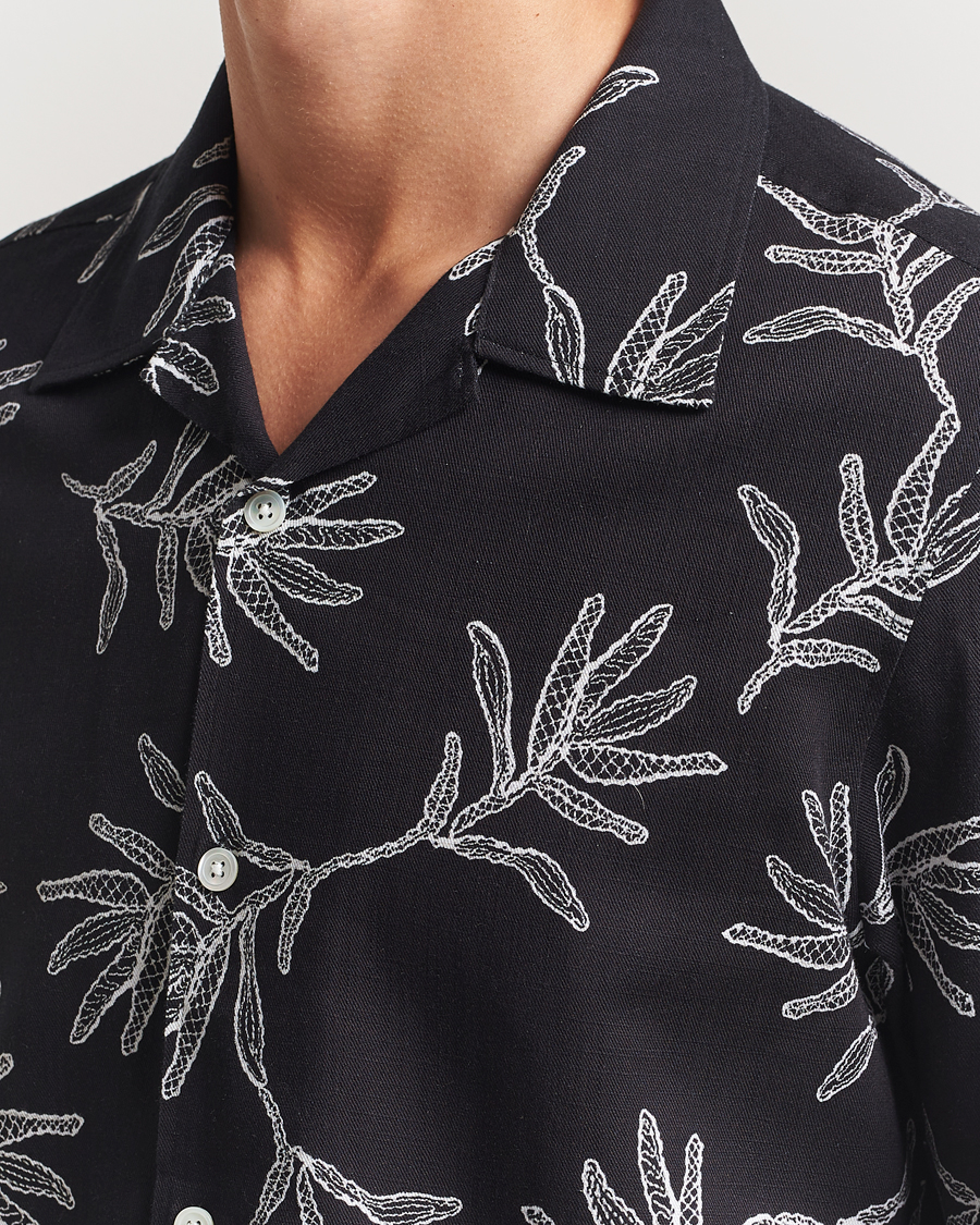Hombres | Camisas | NN07 | Ole Printed Cotton/Lyocell Resort Shirt Black