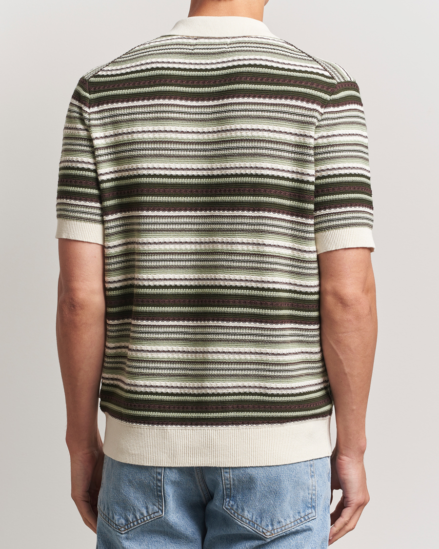 Hombres | Camisas | NN07 | Nolan Knitted Striped Short Sleeve Shirt Multi