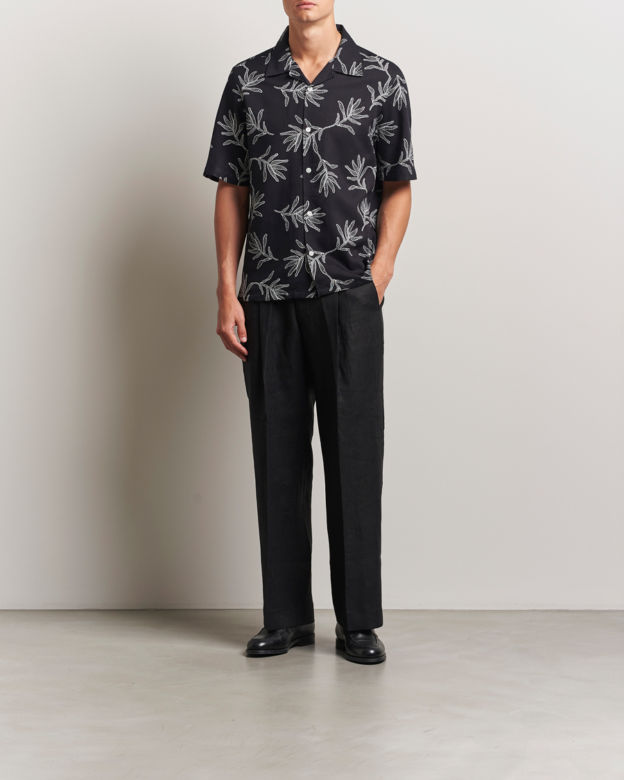Hombres | Pantalones | NN07 | Kay Relaxed Fit Linen Trousers Black