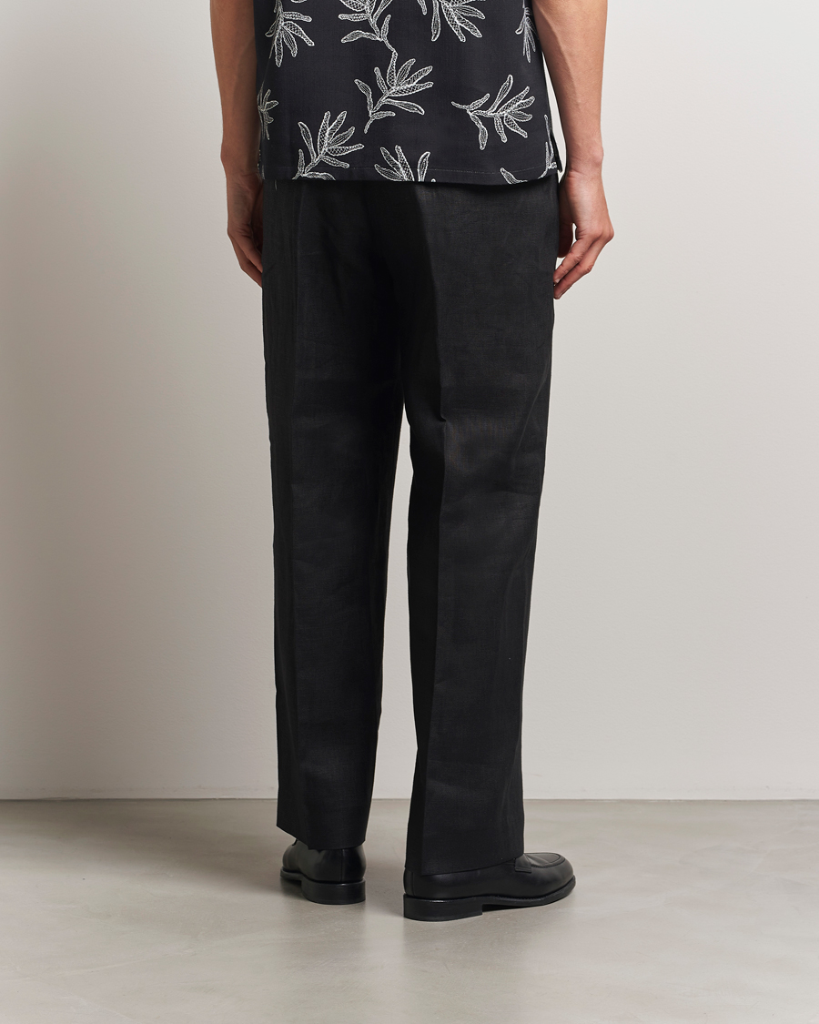 Hombres | Pantalones | NN07 | Kay Relaxed Fit Linen Trousers Black