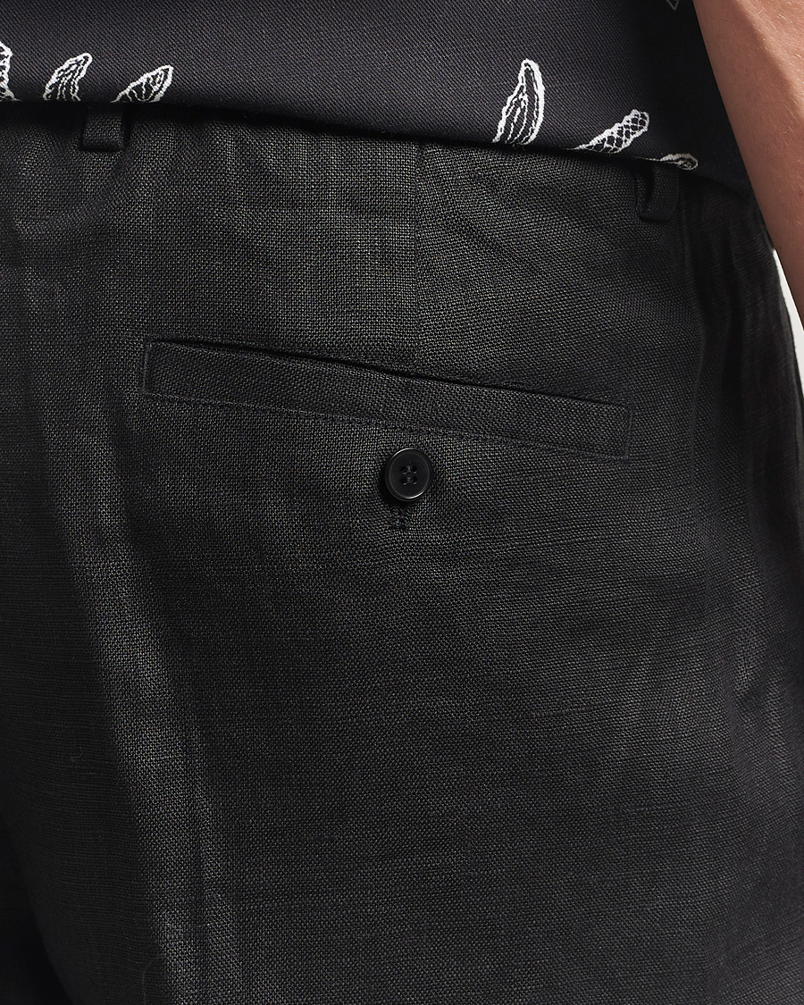 Hombres | Pantalones | NN07 | Kay Relaxed Fit Linen Trousers Black
