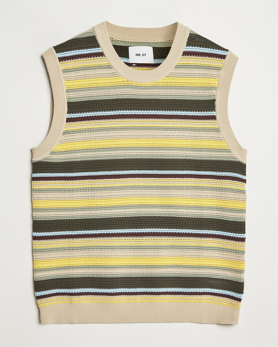 Hombres | Jerséis y prendas de punto | NN07 | Huxley Knitted Striped Vest Multi