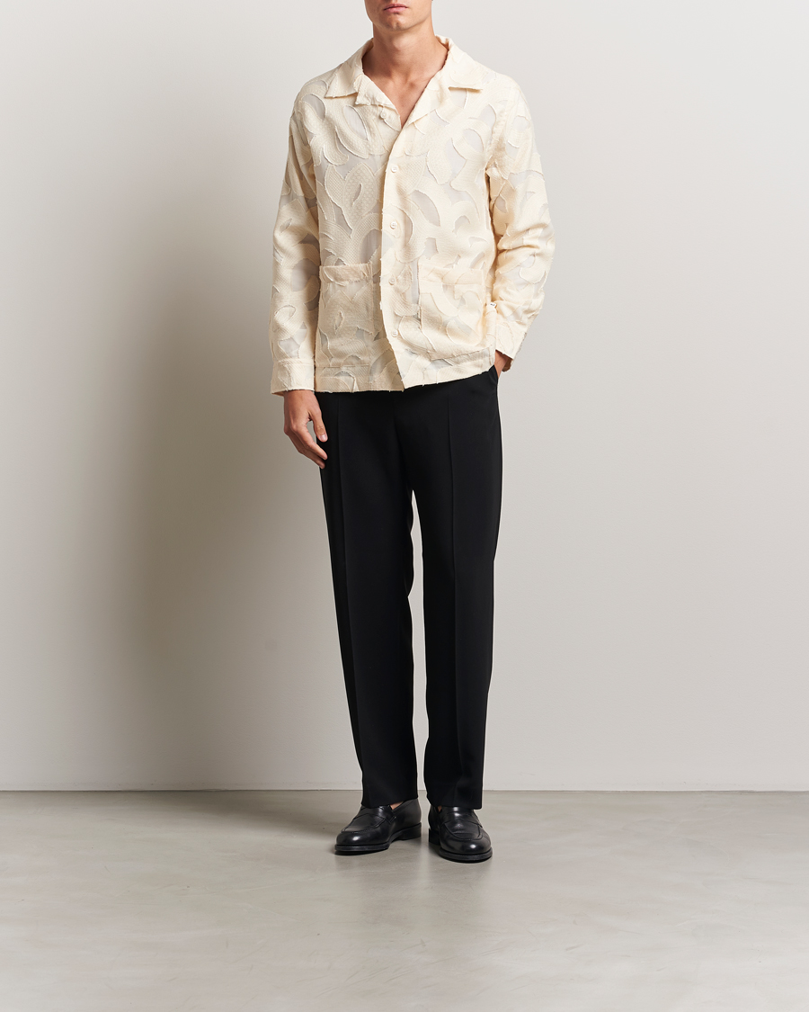 Hombres | Camisas | NN07 | Hank Fil-Coupé Jacquard Overshirt Off White