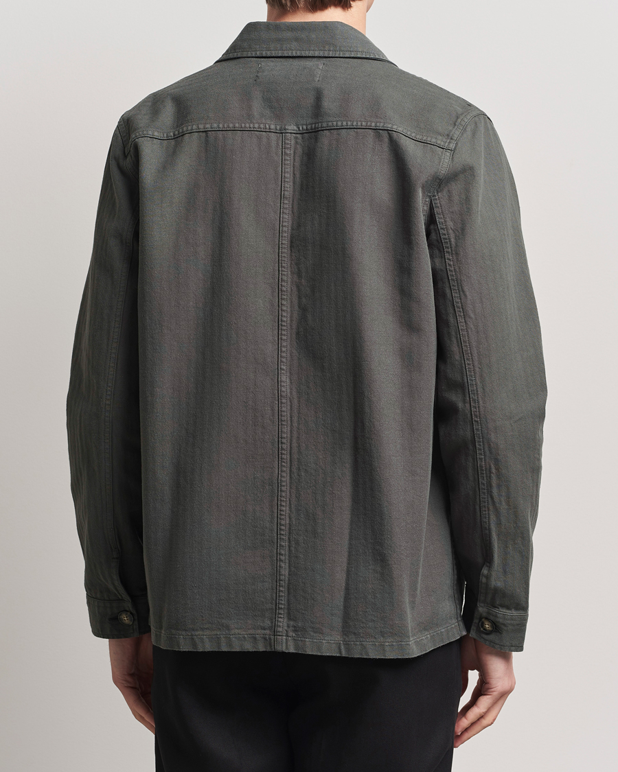 Hombres | Abrigos y chaquetas | A Day's March | Herringbone Overshirt Olive