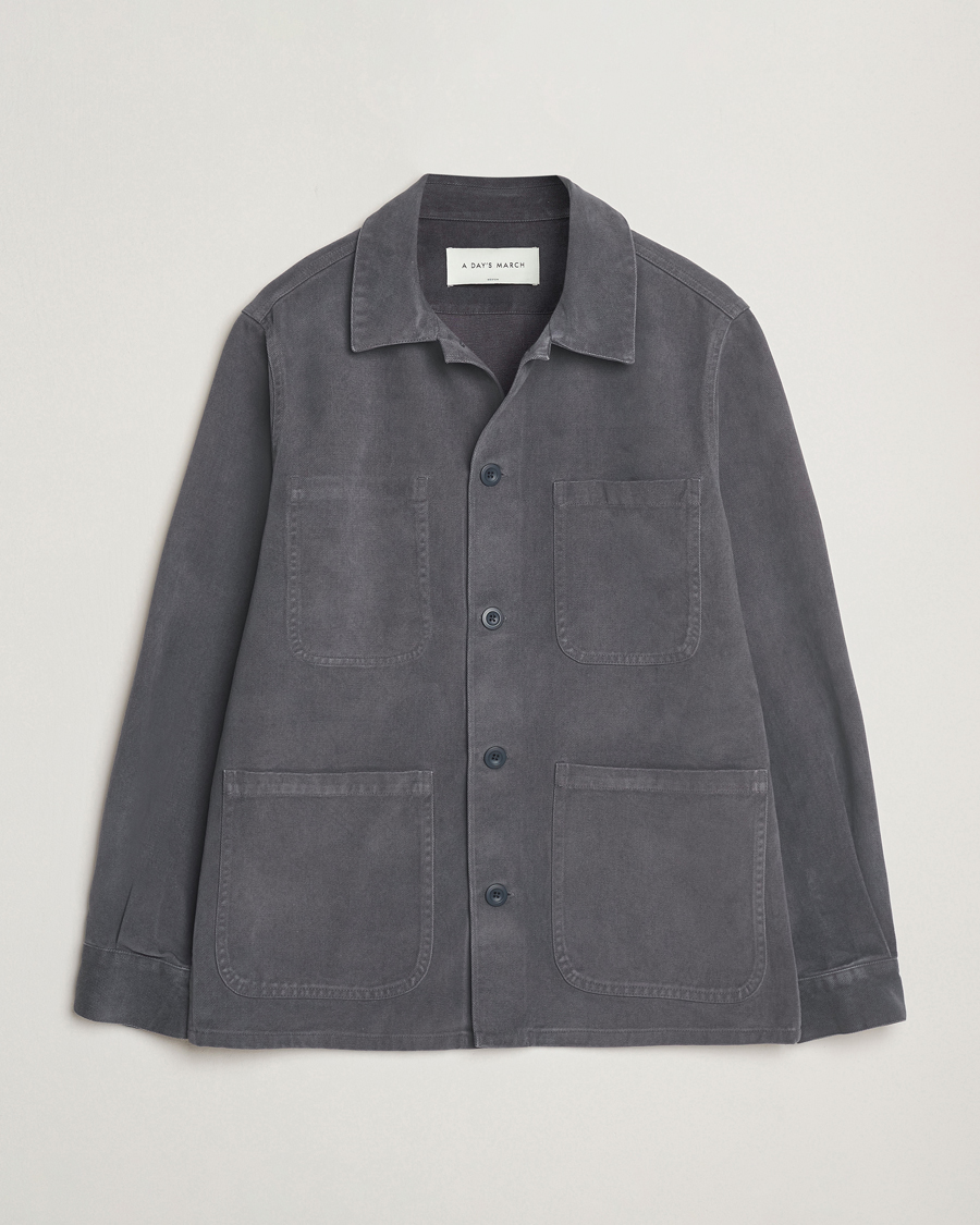 Hombres | Abrigos y chaquetas | A Day's March | Algot Lyocell Overshirt Iron