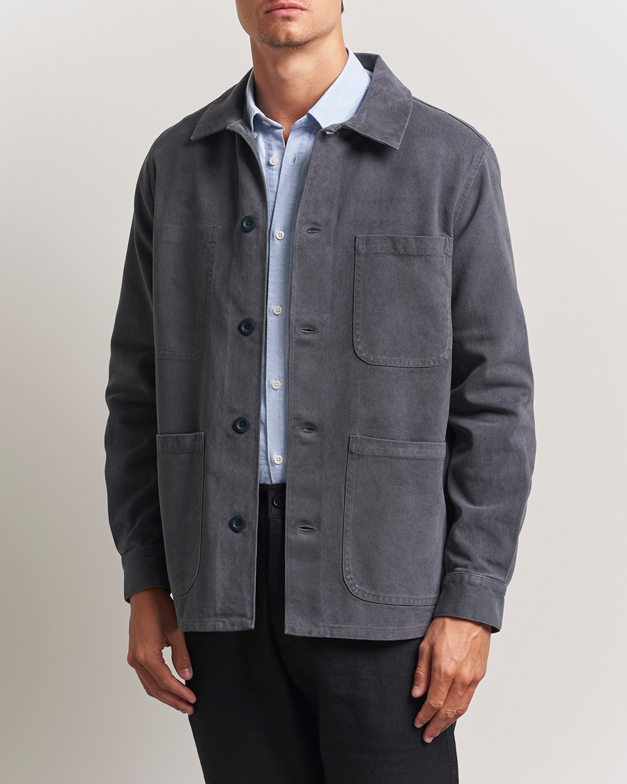 Hombres | Abrigos y chaquetas | A Day's March | Algot Lyocell Overshirt Iron