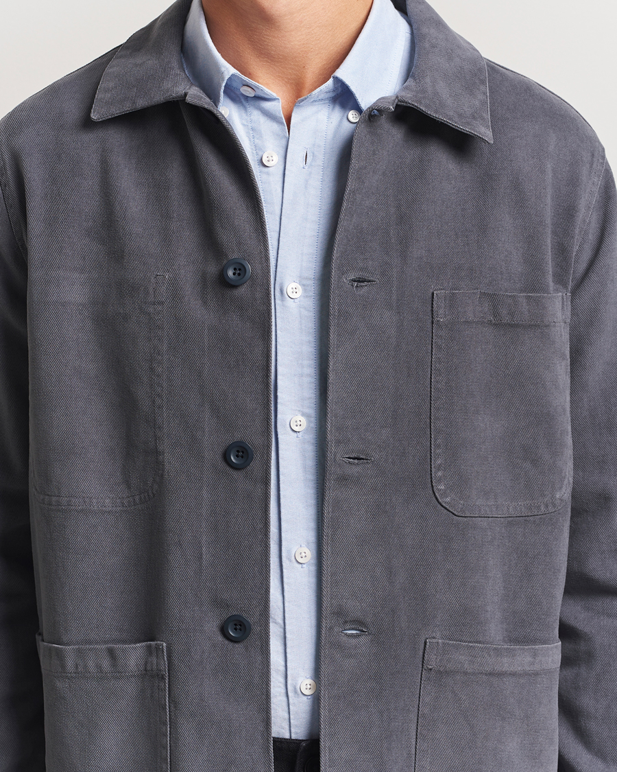 Hombres | Abrigos y chaquetas | A Day's March | Algot Lyocell Overshirt Iron