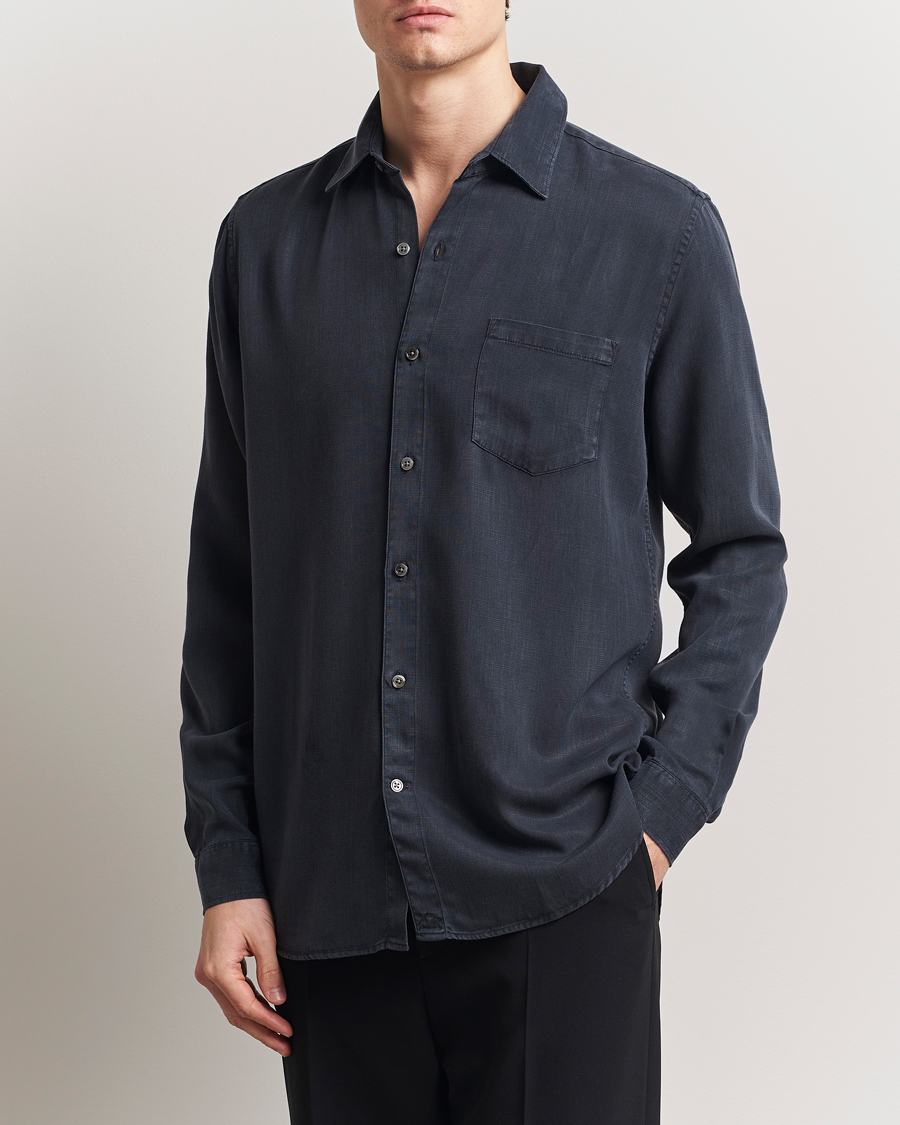 Hombres | Camisas | A Day's March | Daintree Lyocell Shirt Navy