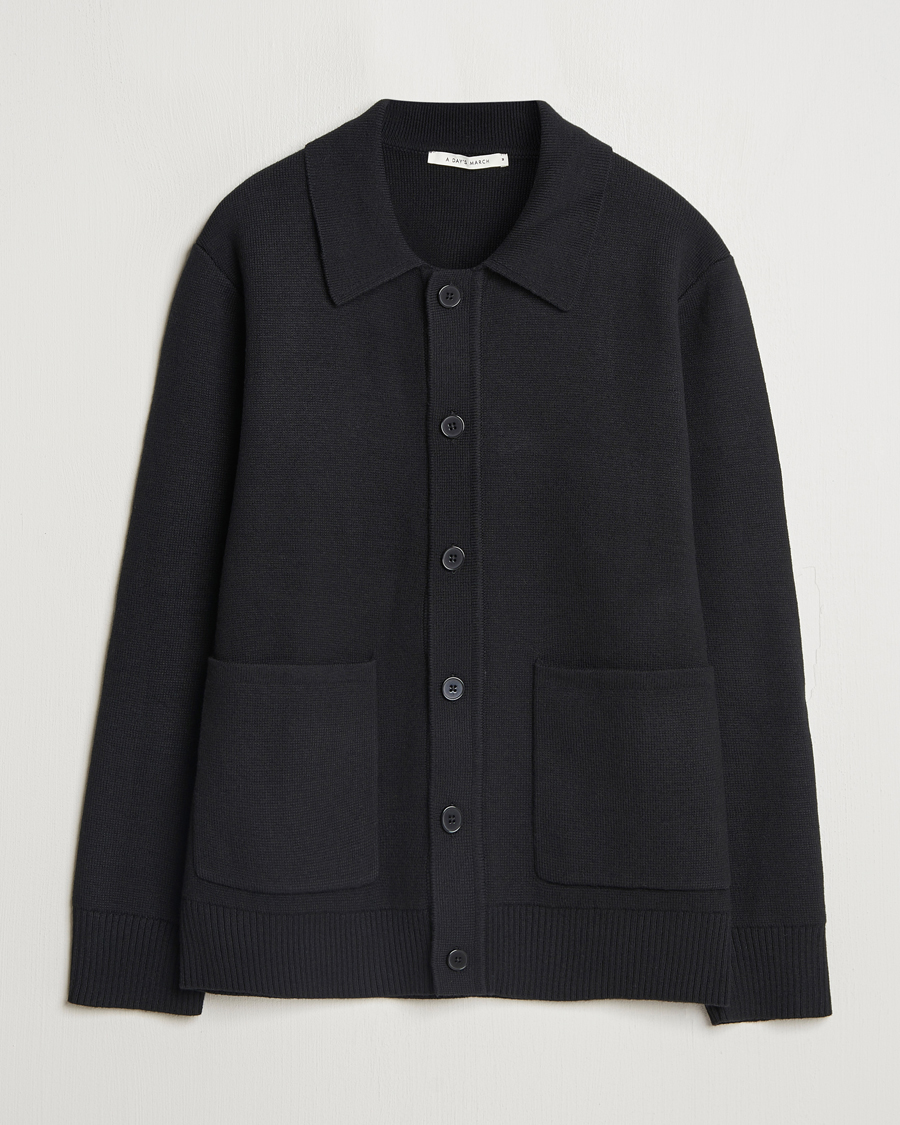 Hombres | Jerséis y prendas de punto | A Day's March | Holt Cardigan Black