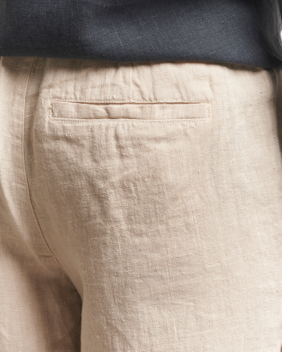 Hombres | Pantalones | A Day's March | Tamiat Drawstring Linen Trousers Oyster