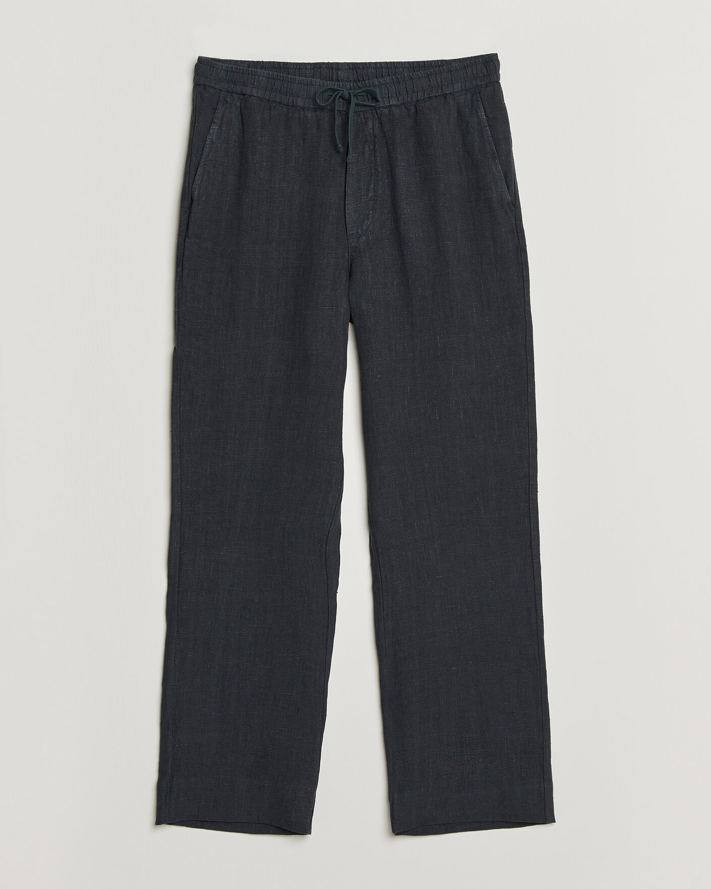 Hombres | Pantalones | A Day's March | Tamiat Linen Drawstring Trousers Black