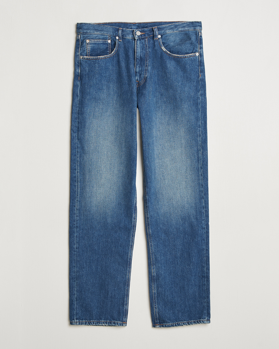 Hombres | Vaqueros | A Day's March | Denim Nr3 Straight Fit Worn Mid Blue