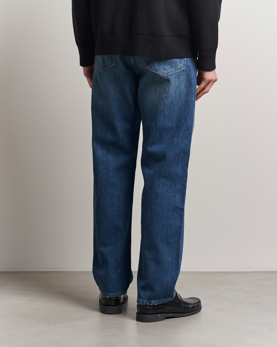 Hombres | Vaqueros | A Day's March | Denim Nr3 Straight Fit Worn Mid Blue