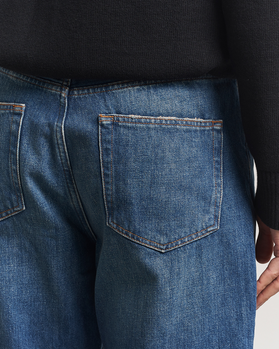 Hombres | Vaqueros | A Day's March | Denim Nr3 Straight Fit Worn Mid Blue