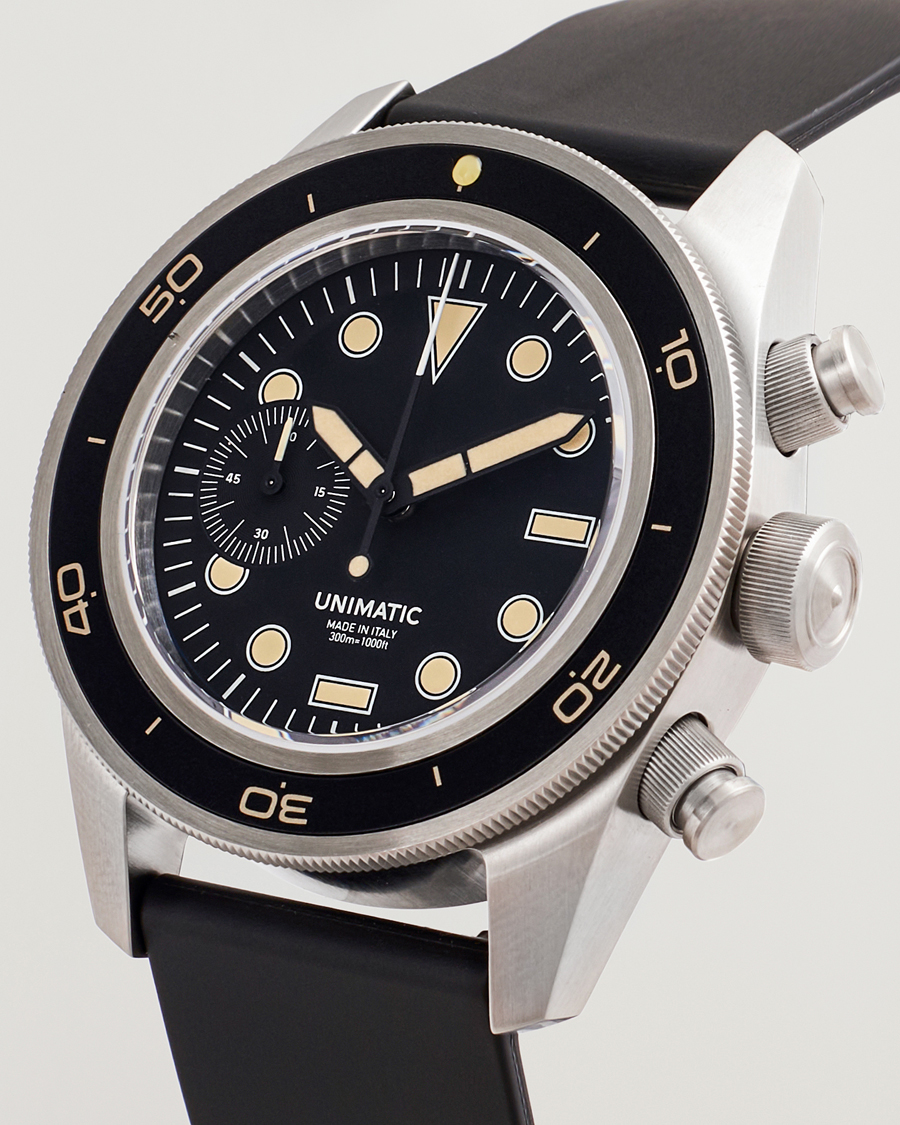 Hombres | UNIMATIC U3 Heritage Chronograph Diver Black | UNIMATIC | U3 Heritage Chronograph Diver Black