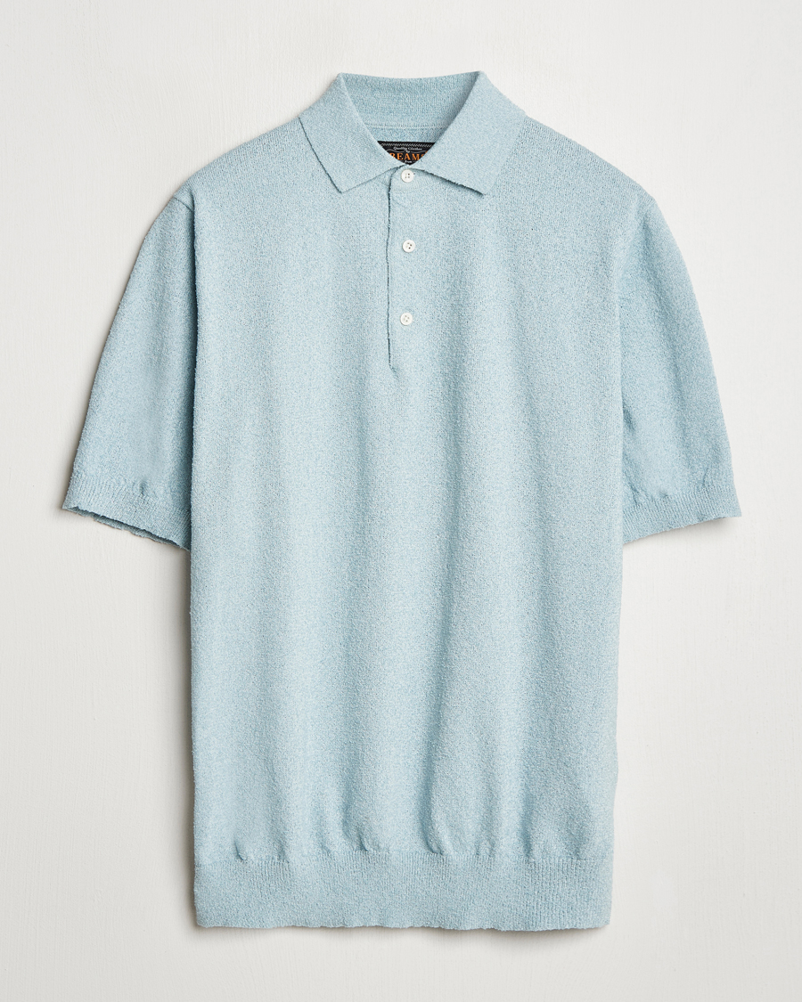 Hombres | Polos | BEAMS PLUS | Short Sleeve Boucle Polo Light Blue