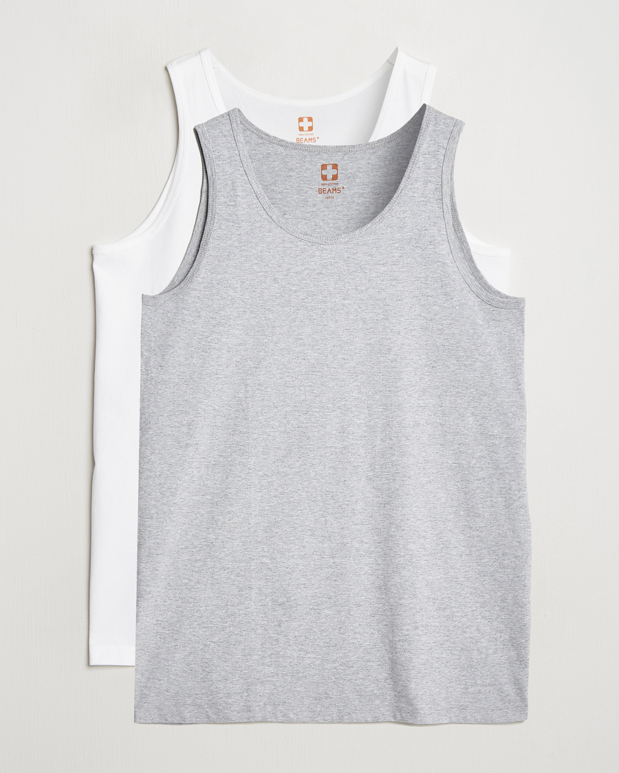 Hombres | Camisetas | BEAMS PLUS | 2-Pack Tank Top White