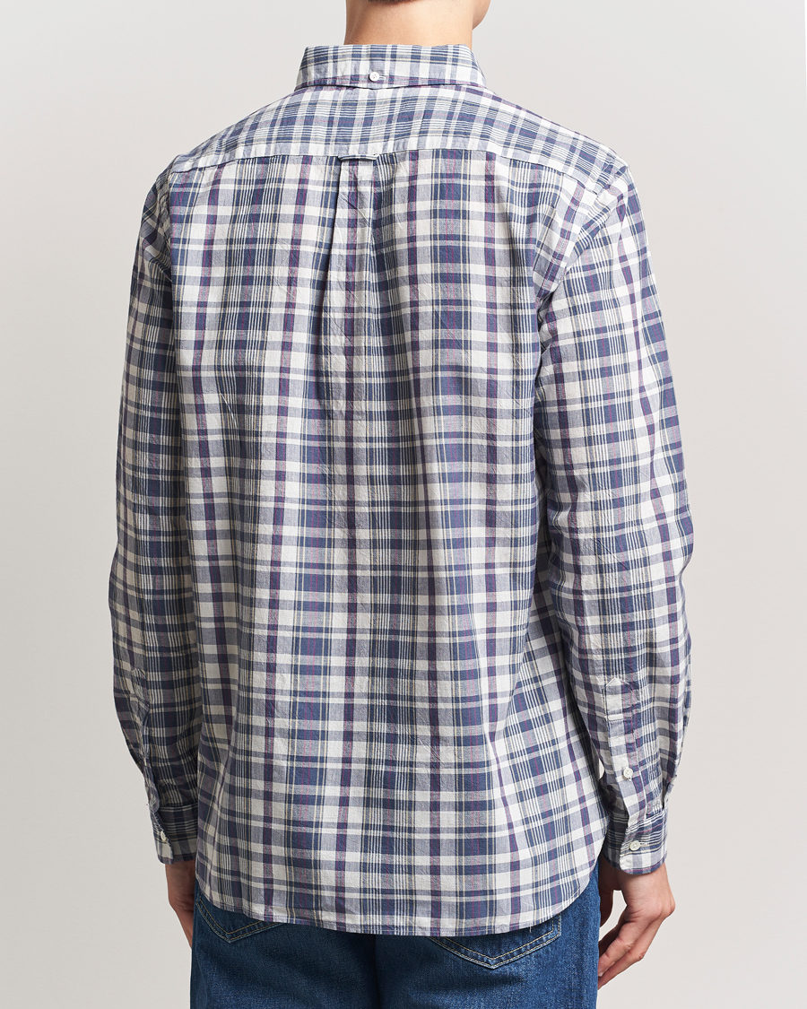 Hombres | Camisas | BEAMS PLUS | Madras Button Down Shirt White/Blue