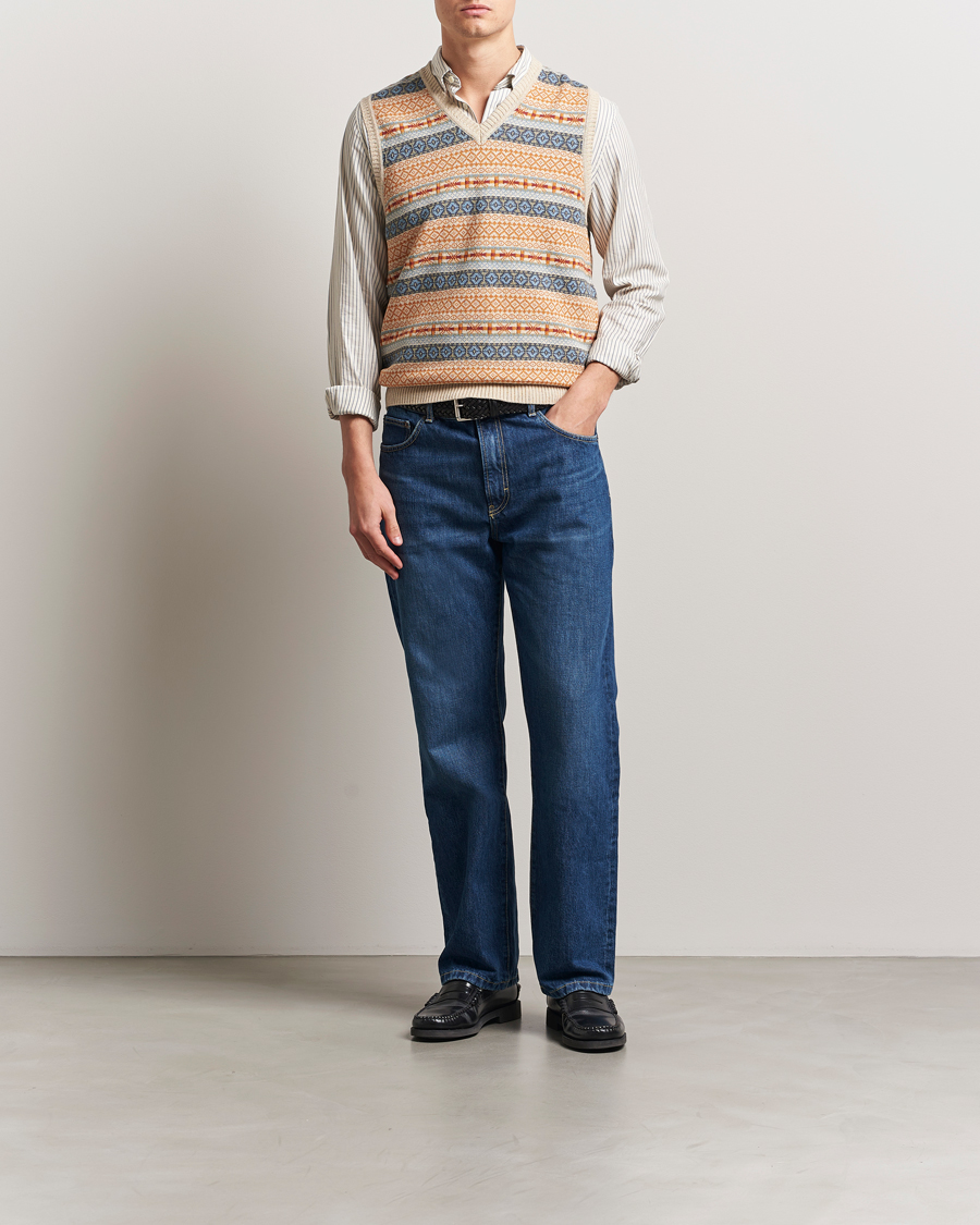 Hombres | Jerséis y prendas de punto | BEAMS PLUS | Fairisle Vest Beige