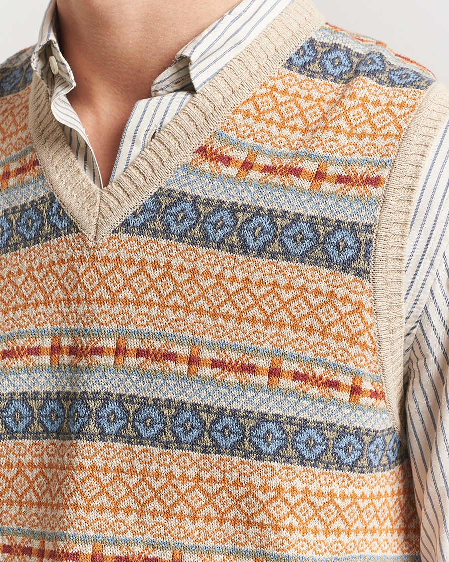Hombres | Jerséis y prendas de punto | BEAMS PLUS | Fairisle Vest Beige