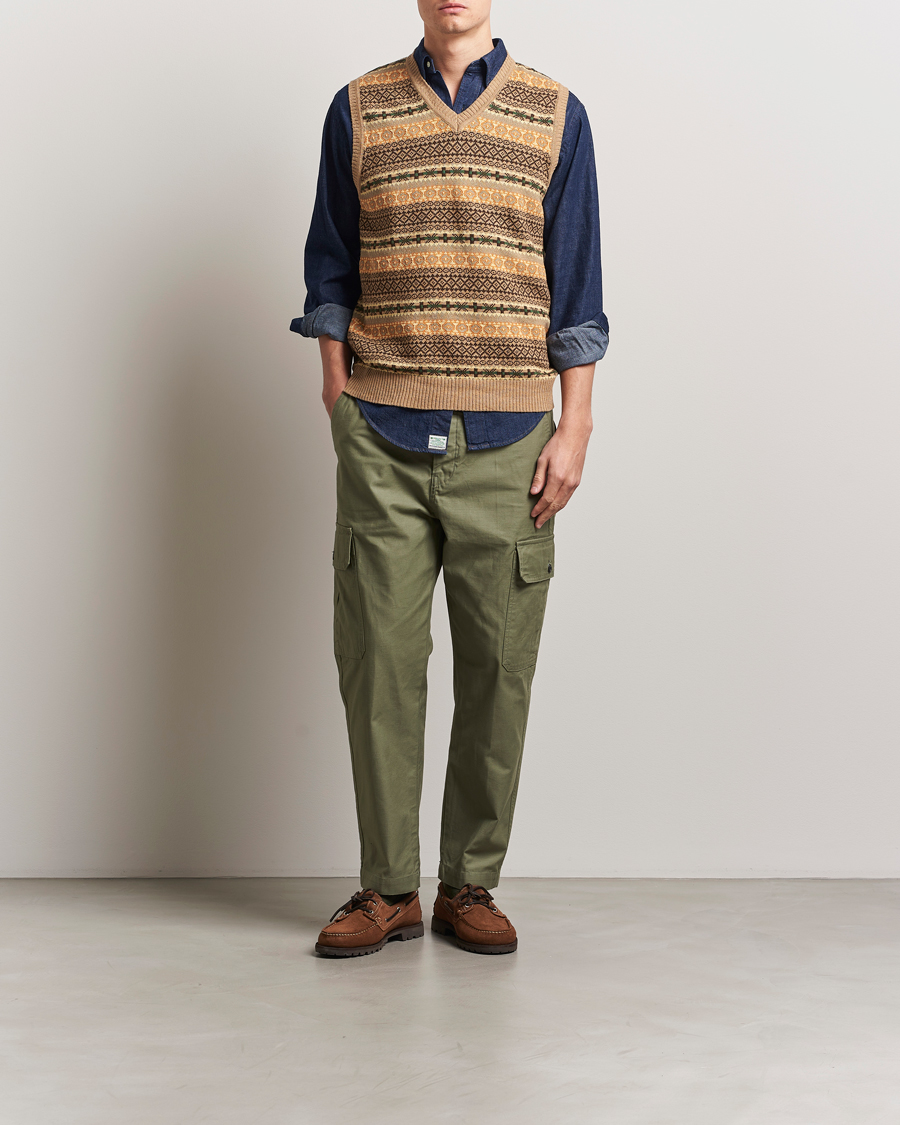 Hombres | Jerséis y prendas de punto | BEAMS PLUS | Fairisle Vest Khaki