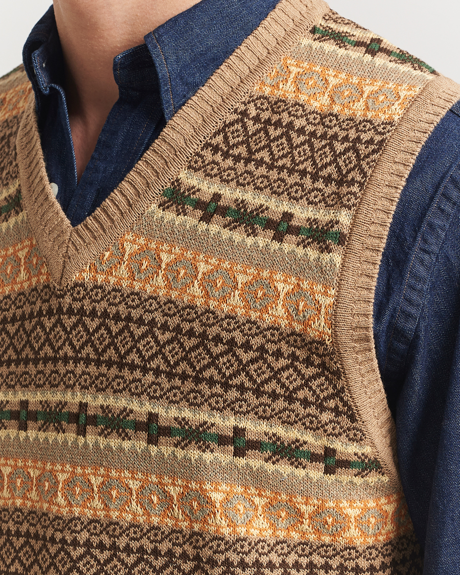Hombres | Jerséis y prendas de punto | BEAMS PLUS | Fairisle Vest Khaki
