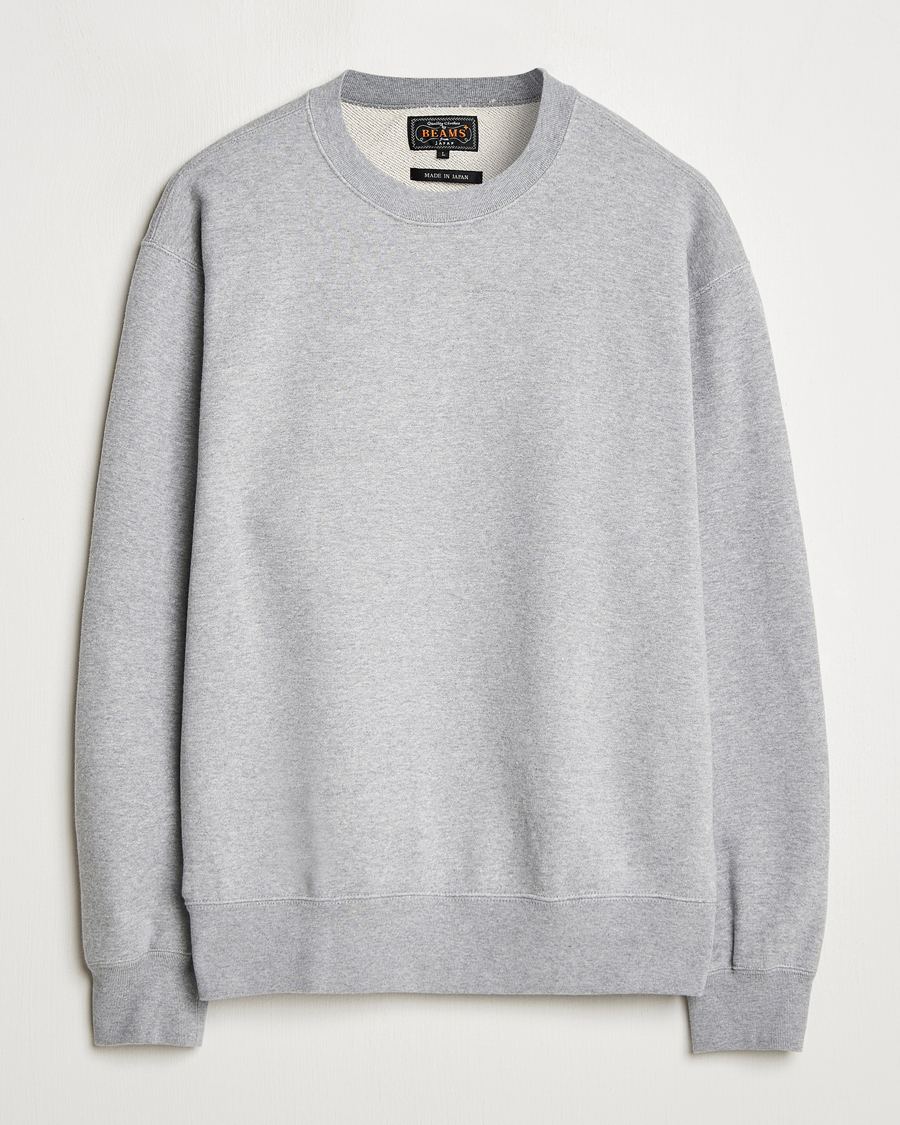 Hombres | Jerséis y prendas de punto | BEAMS PLUS | Made In Japan Cotton Sweatshirt Grey