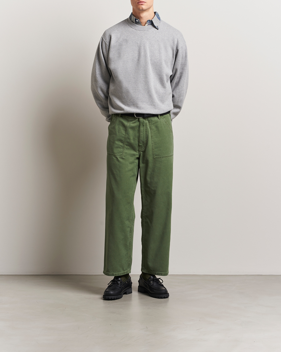 Hombres | Jerséis y prendas de punto | BEAMS PLUS | Made In Japan Cotton Sweatshirt Grey