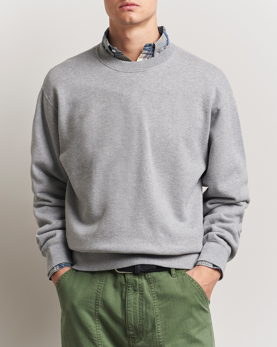 Hombres | Jerséis y prendas de punto | BEAMS PLUS | Made In Japan Cotton Sweatshirt Grey