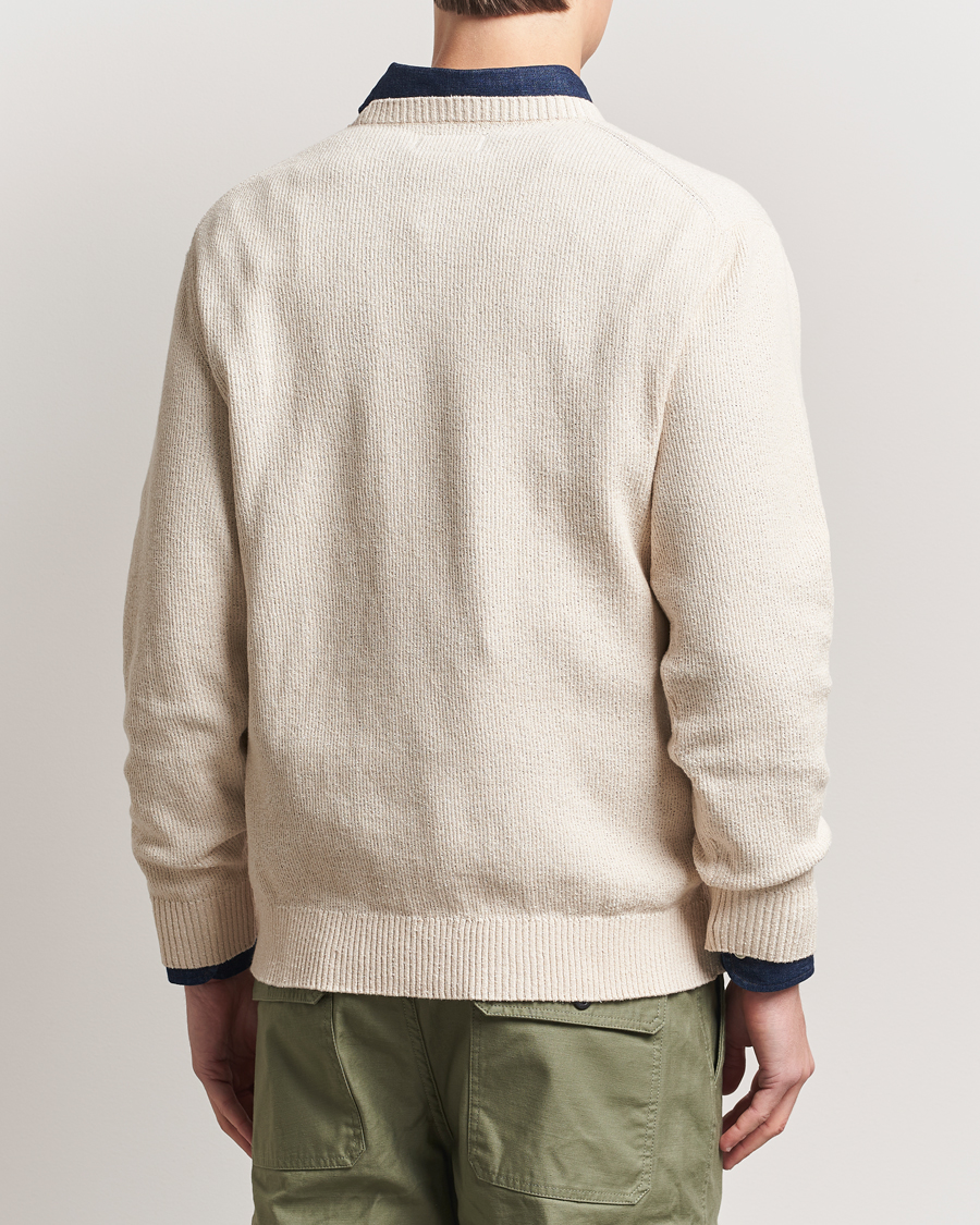 Hombres | Jerséis y prendas de punto | BEAMS PLUS | Cotton Rib Crewneck Beige