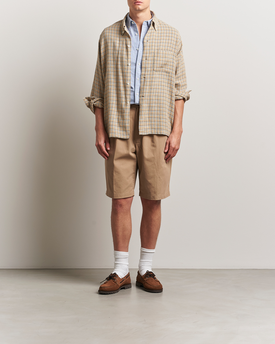 Hombres | Pantalones cortos | BEAMS PLUS | Pleated Twill Shorts Khaki