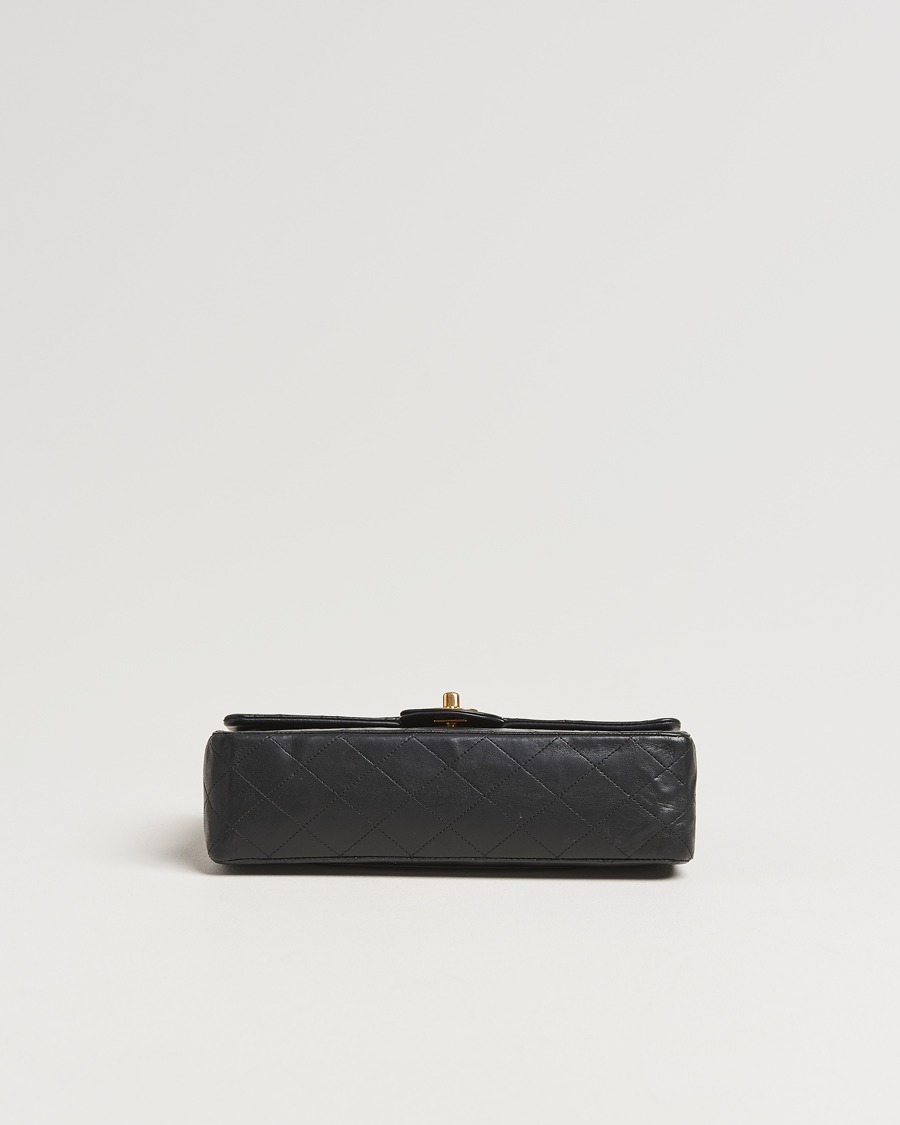 Hombres | Chanel Pre-Owned Classic Medium Double Flap Bag Lambskin Black | Chanel Pre-Owned | Classic Medium Double Flap Bag Lambskin Black