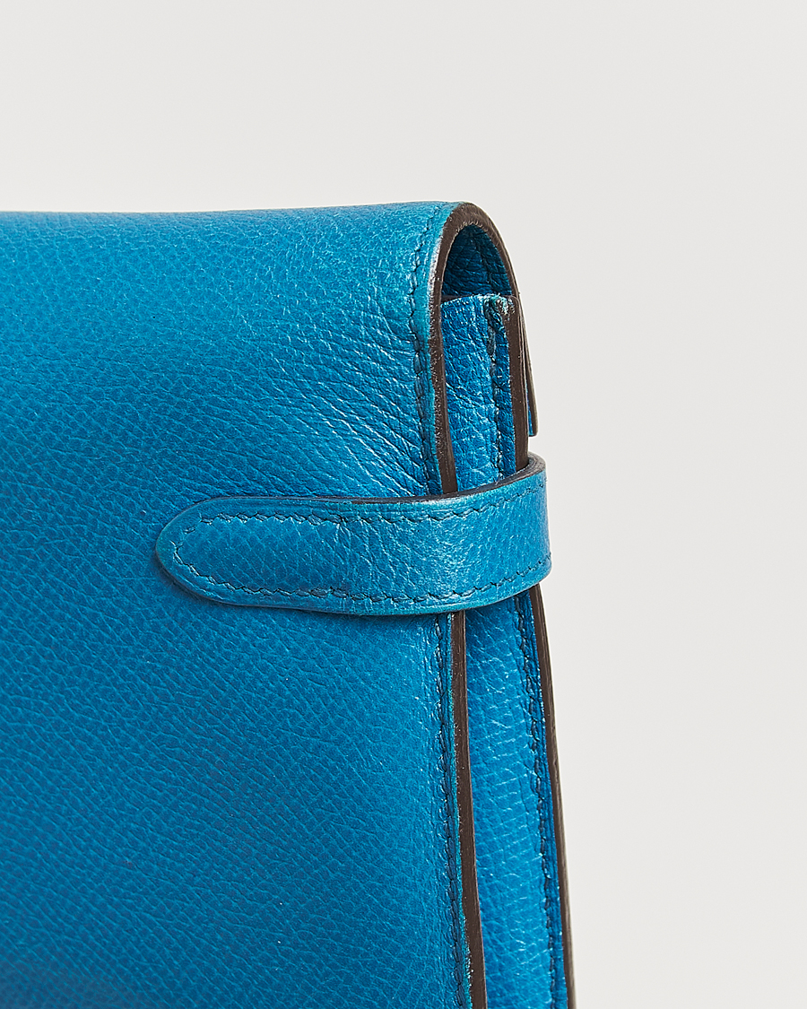 Hombres | Hermès Pre-Owned Kelly Wallet Epsom Leather Blue | Hermès Pre-Owned | Kelly Wallet Epsom Leather Blue