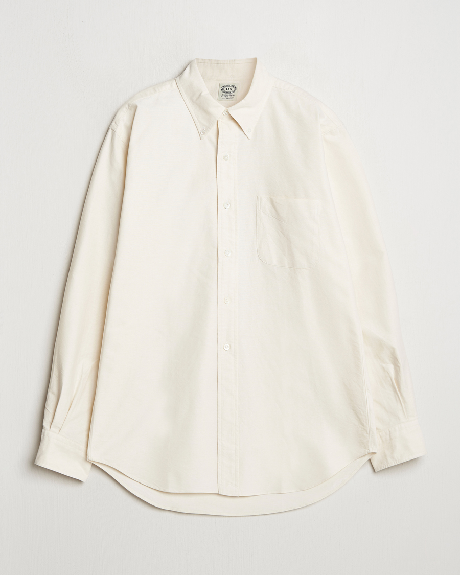 Hombres | Camisas | Kamakura Shirts | Vintage Ivy Oxford Button Down Shirt Beige