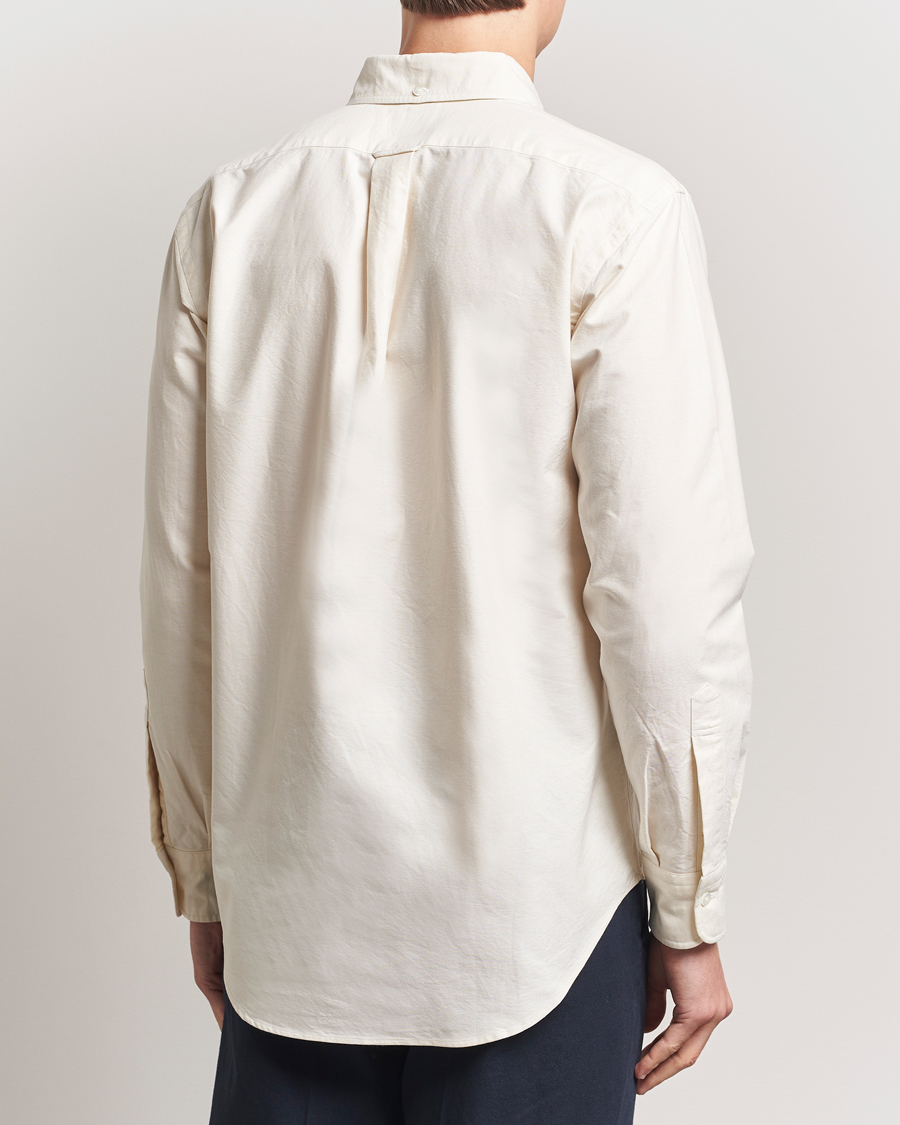 Hombres | Camisas | Kamakura Shirts | Vintage Ivy Oxford Button Down Shirt Beige