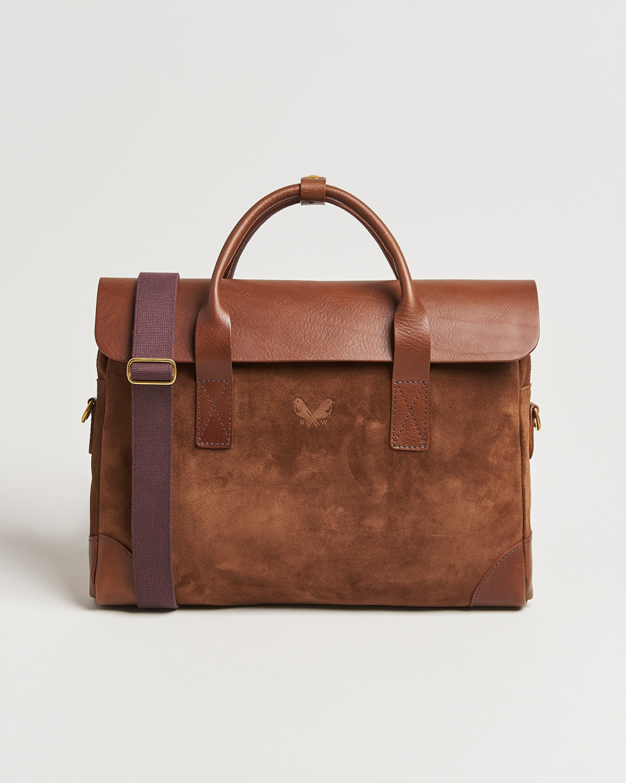 Hombres | Bolsos | Bennett Winch | Suede Briefcase Brown