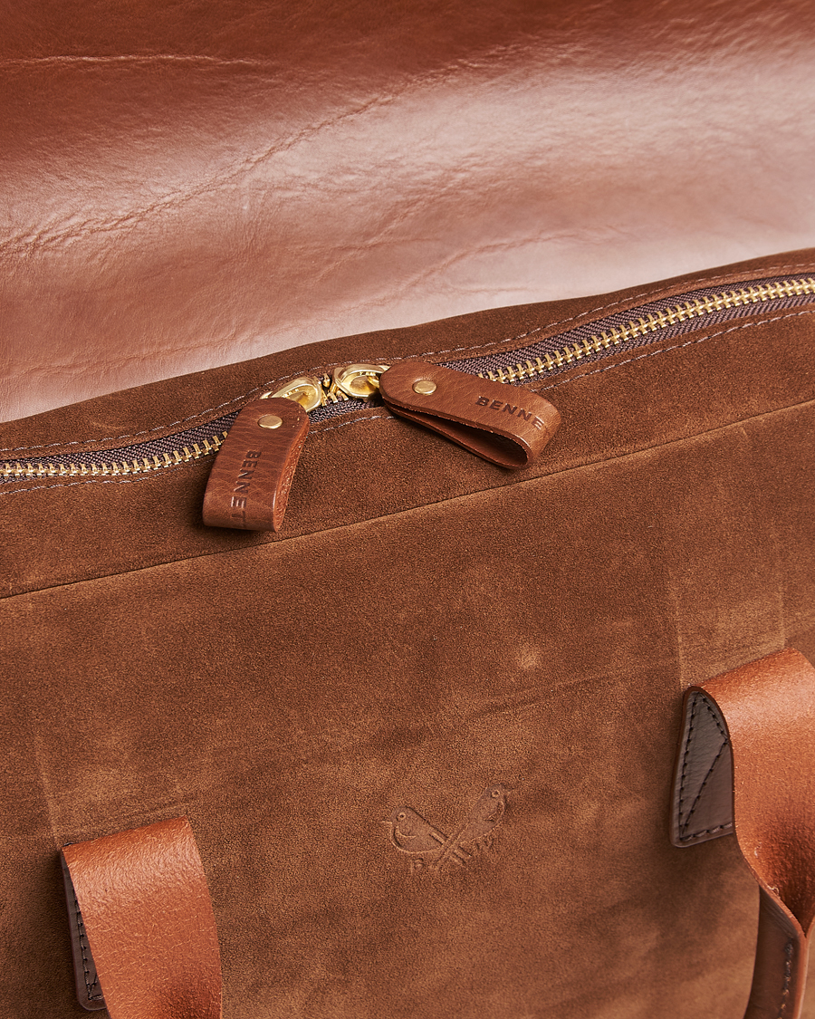 Hombres | Bolsos | Bennett Winch | Suede Briefcase Brown