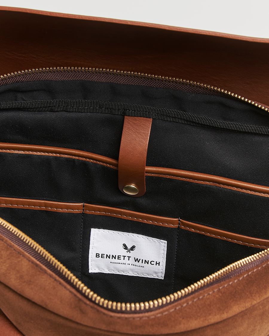 Hombres | Bolsos | Bennett Winch | Suede Briefcase Brown