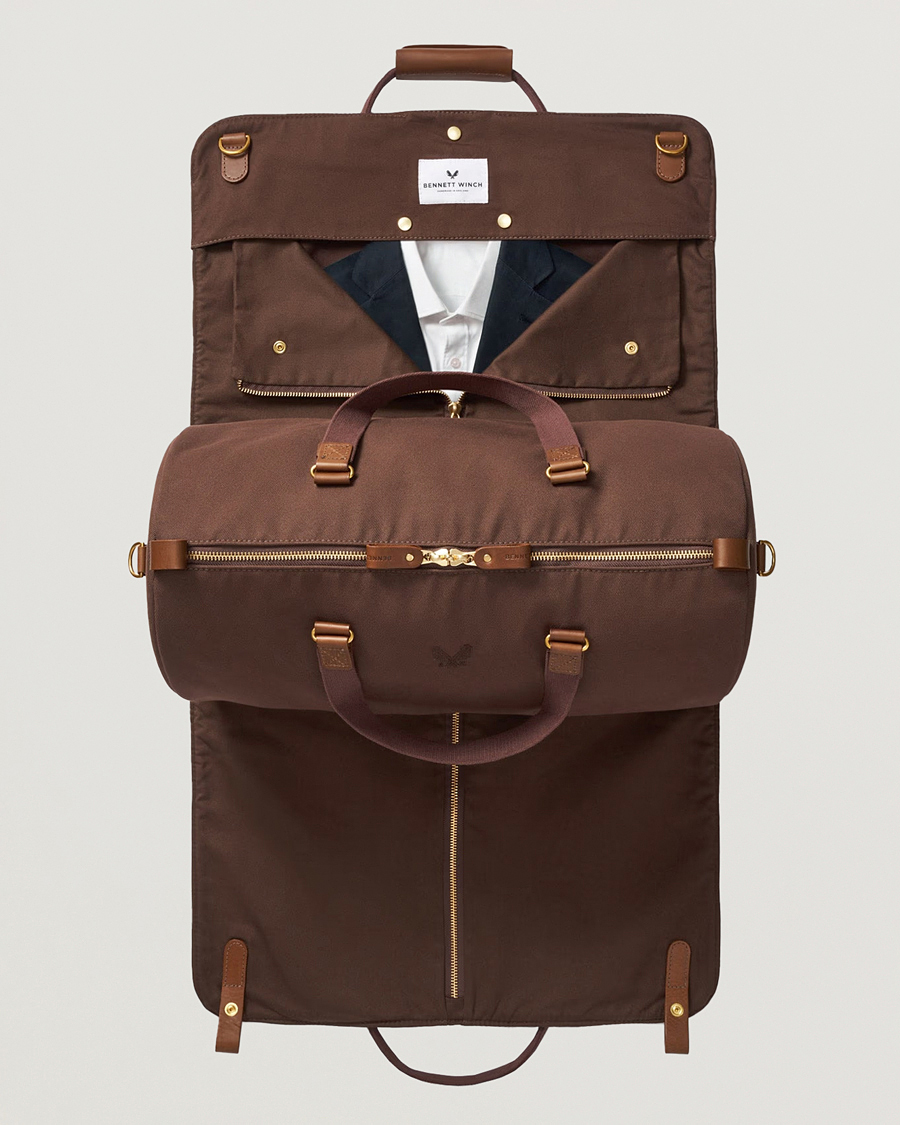 Hombres | Bolsos | Bennett Winch | Canvas Suit Carrier Holdall Chocolate