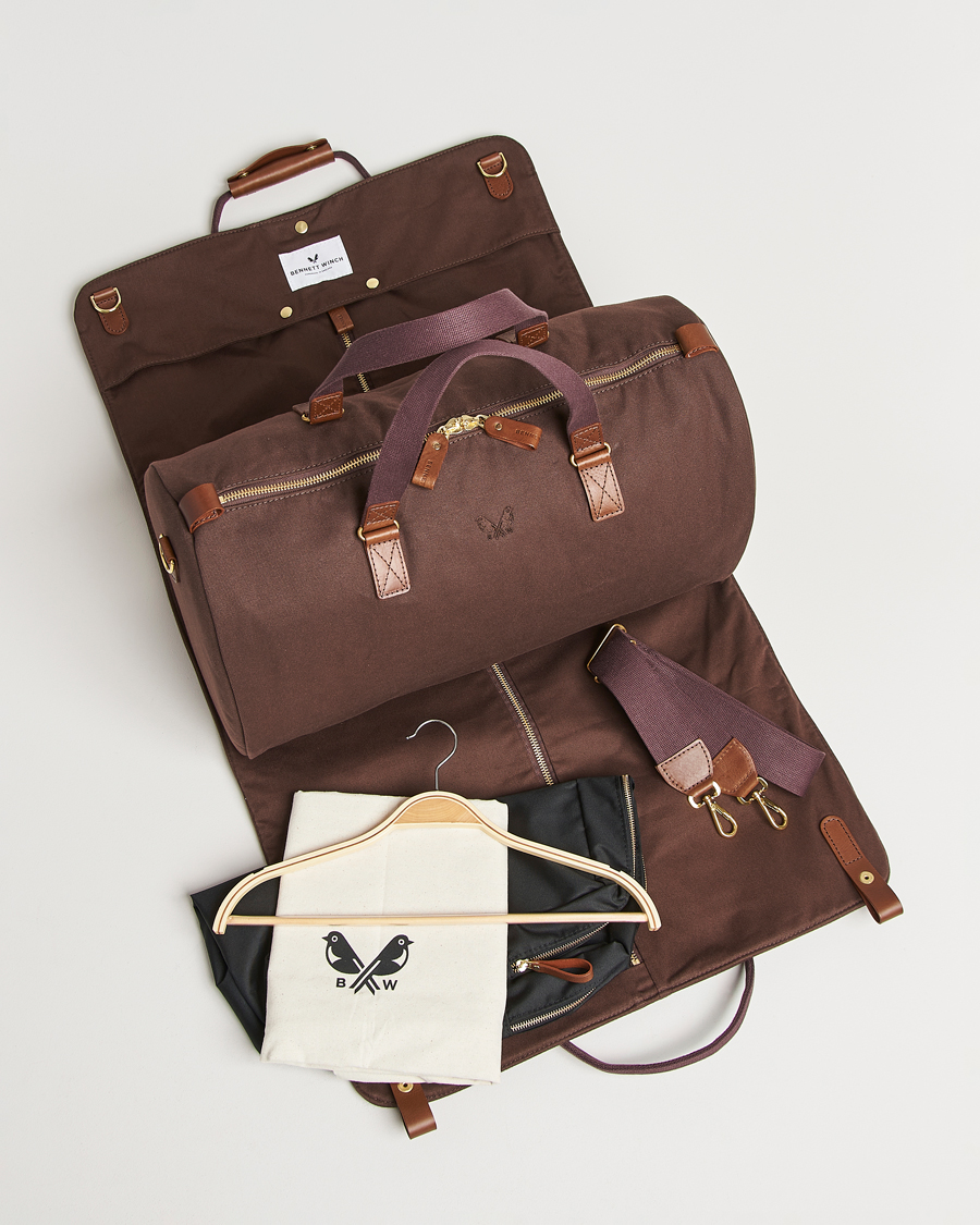 Hombres | Bolsos | Bennett Winch | Canvas Suit Carrier Holdall Chocolate
