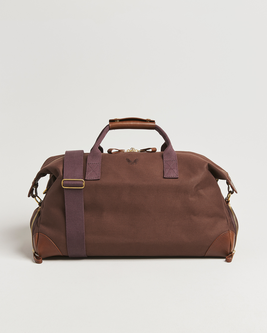 Hombres | Bolsos | Bennett Winch | Canvas Weekender Black Chocolate