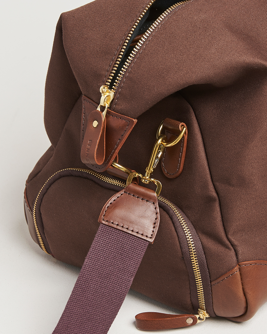 Hombres | Bolsos | Bennett Winch | Canvas Weekender Black Chocolate