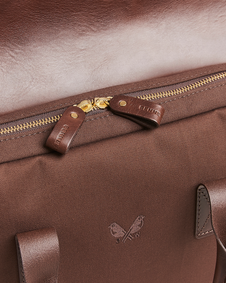Hombres | Bolsos | Bennett Winch | Canvas Briefcase Chocolate