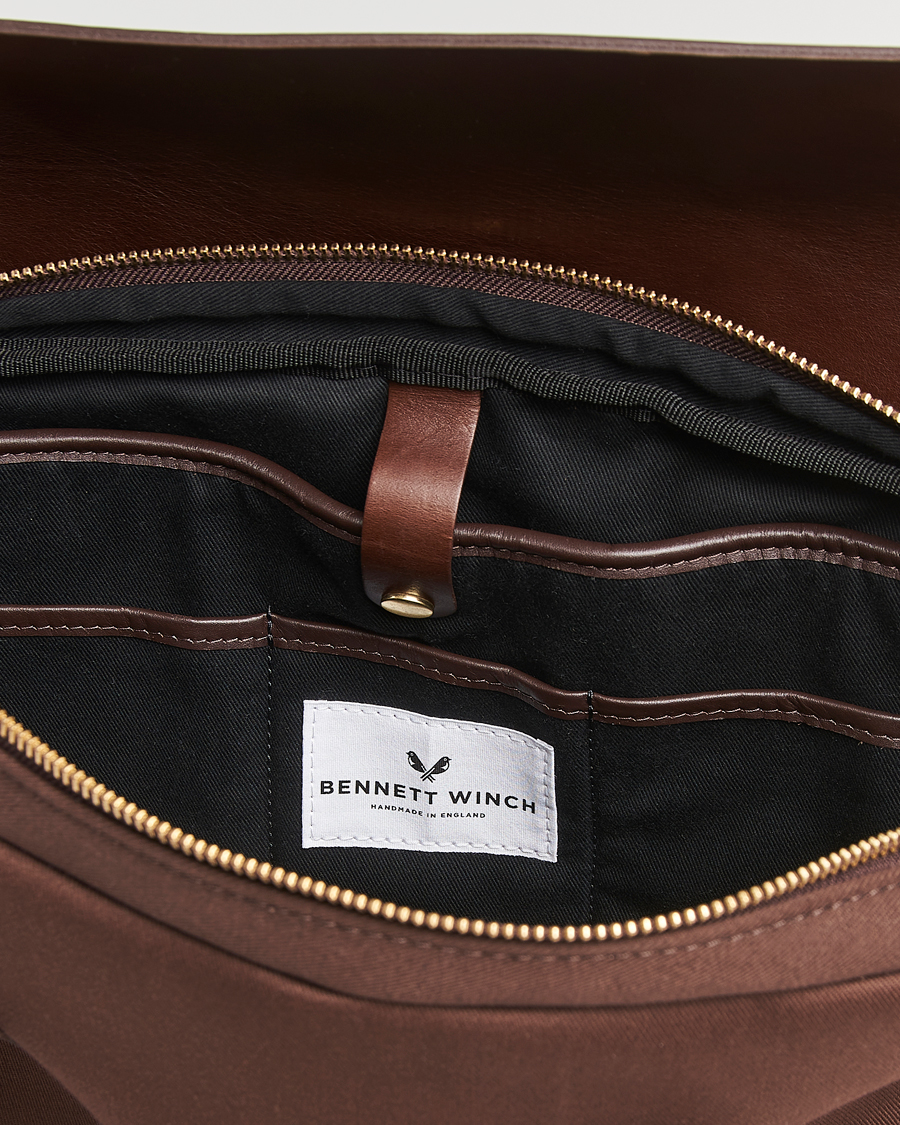 Hombres | Bolsos | Bennett Winch | Canvas Briefcase Chocolate