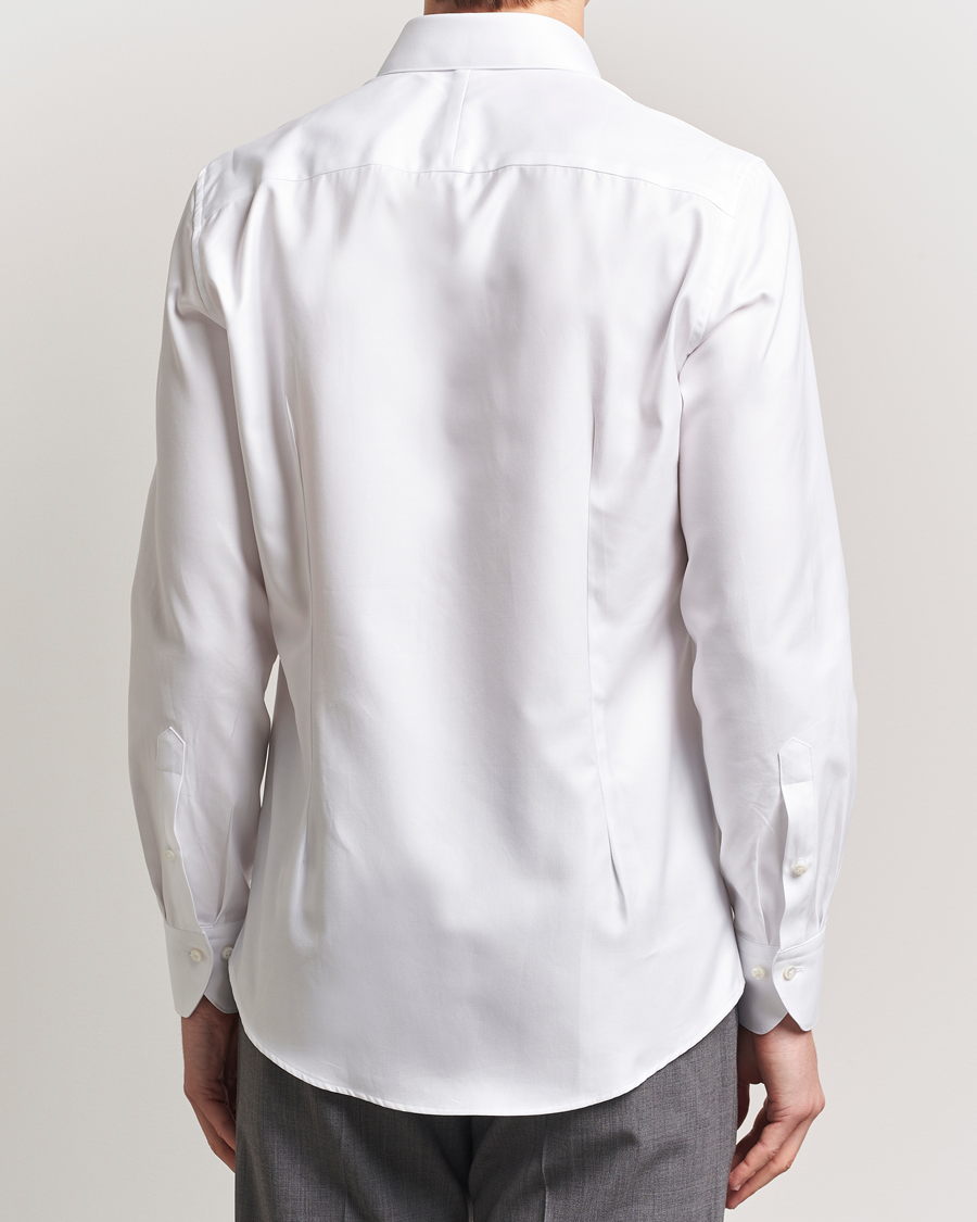 Hombres | Camisas | Stenströms | 1899 Slim Cotton Twill Shirt White