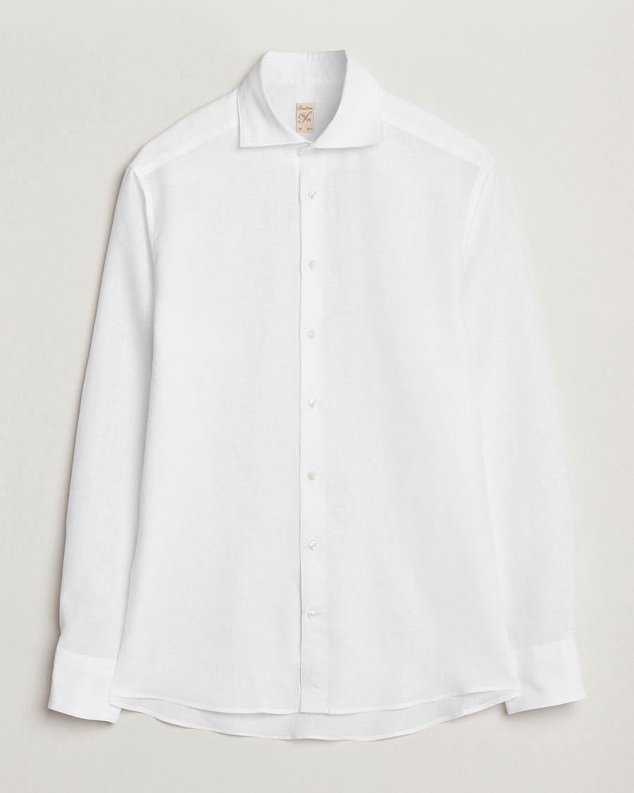 Hombres | Camisas | Stenströms | 1899 Linen Shirt White