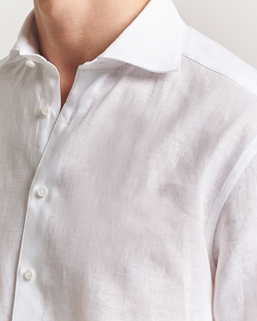 Hombres | Camisas | Stenströms | 1899 Linen Shirt White