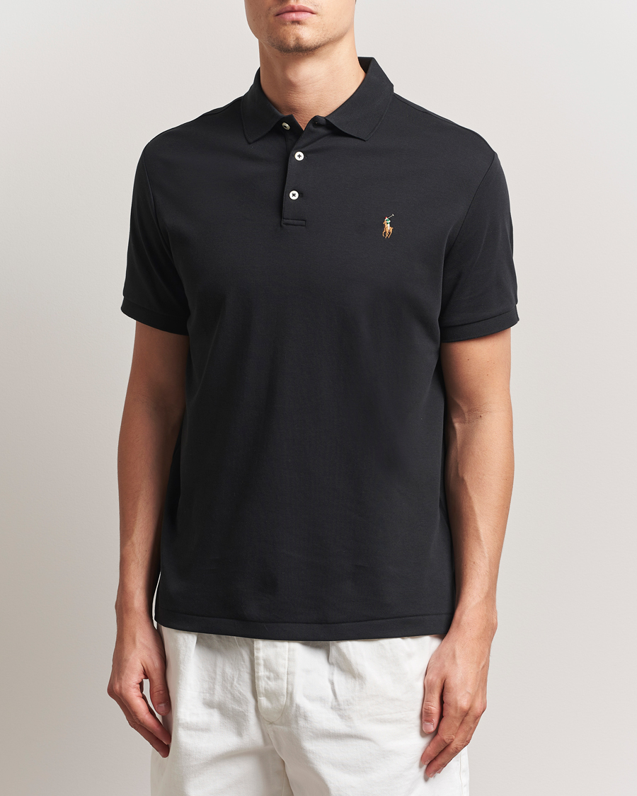 Hombres | Polos | Polo Ralph Lauren | Custom Slim Fit Cotton Polo Polo Black