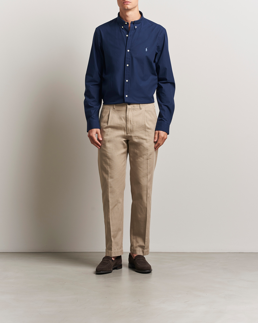 Hombres | Camisas | Polo Ralph Lauren | Slim Fit Poplin Shirt Newport Navy