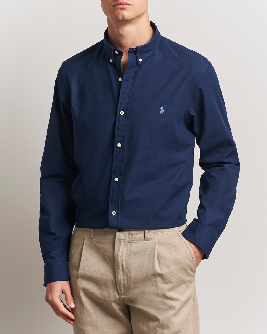 Hombres | Camisas | Polo Ralph Lauren | Slim Fit Poplin Shirt Newport Navy
